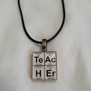 Handmade Periodic Table Science Chemistry Biology Teacher Necklace Gift